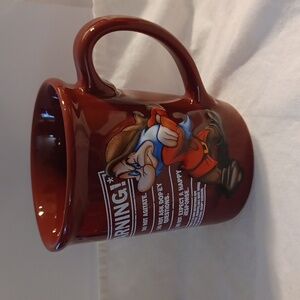 Disney Jumbo 3-D "DOPEY" MUG WARNING! Do Not Agitate Do Not Ask Dopey Questions